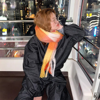 (Unisex) Check Mix Scarf