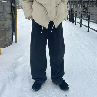 Pintuck wide slacks