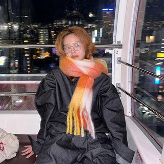 (Unisex) Check Mix Scarf