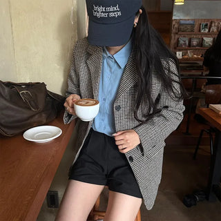 Houndstooth check jacket