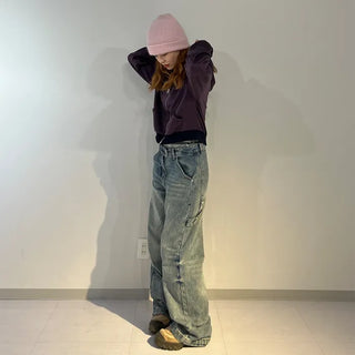 (Unisex) Vintage-style denim pants