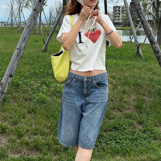 Denim shorts