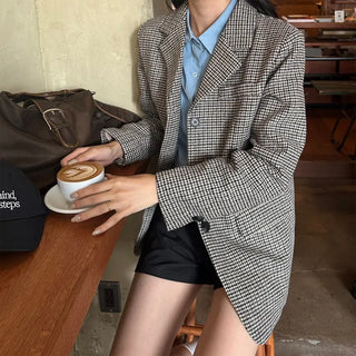 Houndstooth check jacket