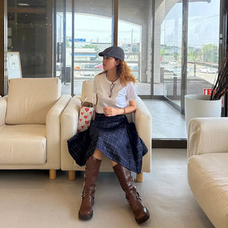 Buckle belt boots