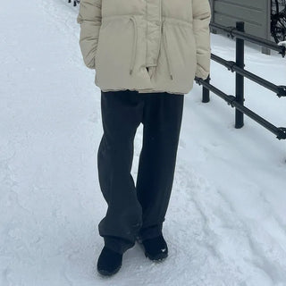 Pintuck wide slacks