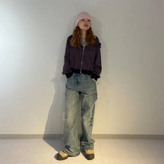 (Unisex) Vintage-style denim pants