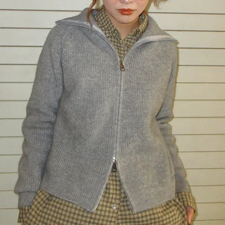Double zip-up knit