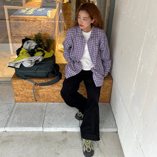 Corduroy pintuck pants