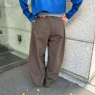 Cotton wide-leg pants