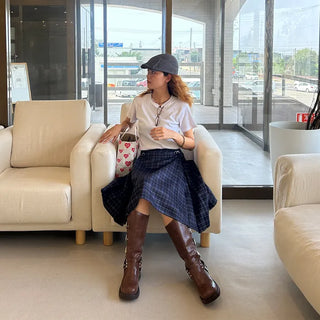 Buckle belt boots