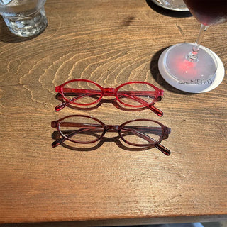 Colored oval glasses