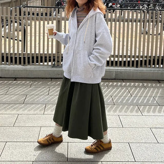 Cargo Shirring Long Skirt