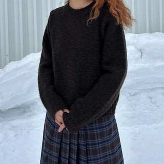 Round neck soft knitwear