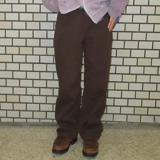 Cotton straight pants