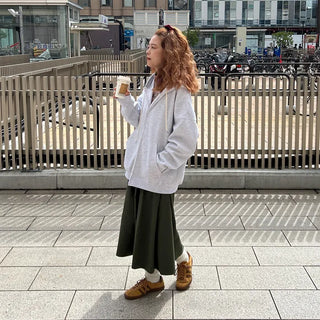 Cargo Shirring Long Skirt