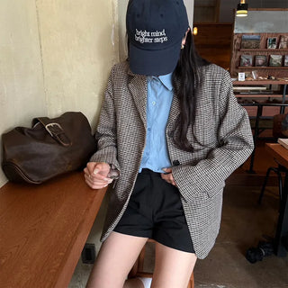 Houndstooth check jacket