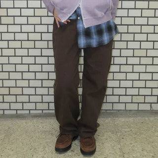 Cotton straight pants