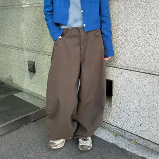 Cotton wide-leg pants