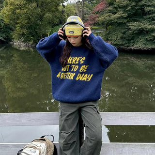 (Unisex) Jacquard Lettering English Knit