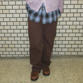 Cotton straight pants