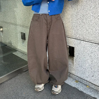 Cotton wide-leg pants