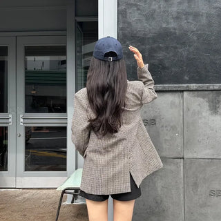 Houndstooth check jacket