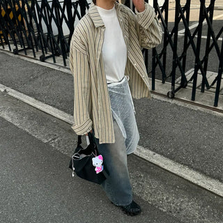 Striped collar shirt
