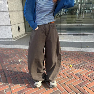 Cotton wide-leg pants
