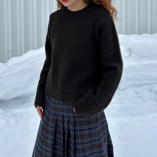 Round neck soft knitwear