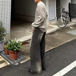(Unisex) Oblique Seam Stitch Denim
