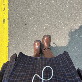 Buckle belt boots