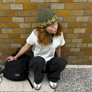 Patterned Color Short Beanie