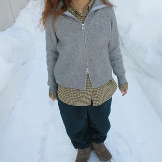 Double zip-up knit