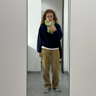 Cotton seam sweatshirt