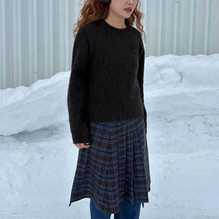Round neck soft knitwear