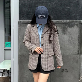 Houndstooth check jacket
