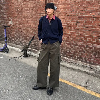 Cargo wide-fit pants