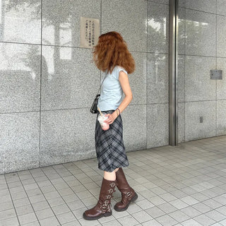Buckle belt boots