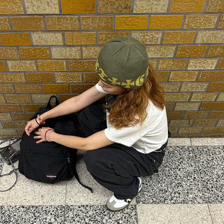 Patterned Color Short Beanie