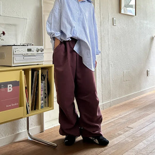 (Unisex) Washed Pintuck Wide Pants