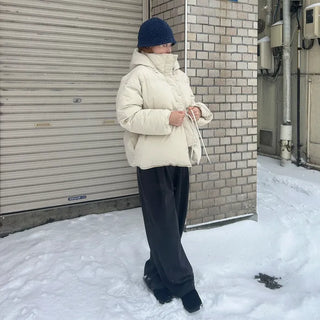 Pintuck wide slacks