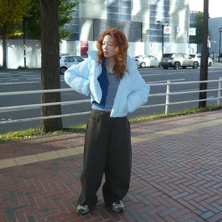 Colorful Hooded Cropped Padded Jumper