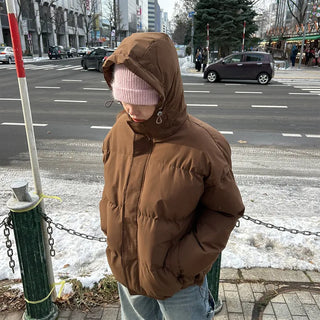 (Unisex) Hooded Padded Volume Jumper