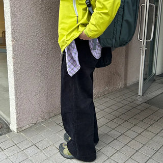 Corduroy pintuck pants