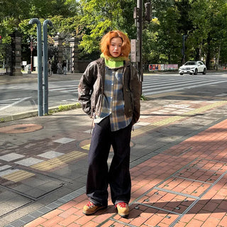 (Unisex) Casual Ombre Check Shirt