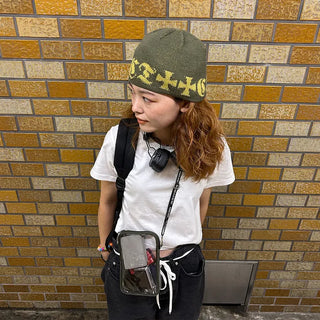 Patterned Color Short Beanie