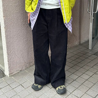 Corduroy pintuck pants