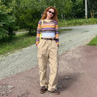 Rainbow Cropped Knitwear