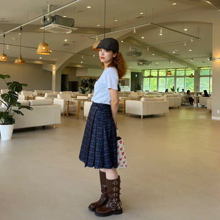 Buckle belt boots