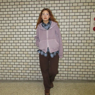 Cotton straight pants